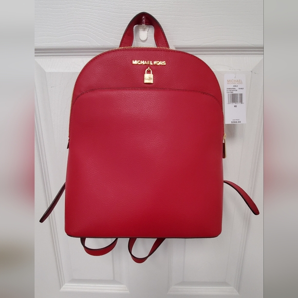 Michael Kors Backpack Adele Scarlet Red - BNWT ❤️ - Picture 2 of 6